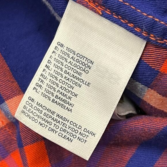 The North Face Flannel Shirt Womens XS Blue Red Plaid Cotton Collared Button-Up - Picture 6 of 11